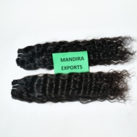 Extensions de cheveux humains du Temple indien bouclés de couleur noire naturelle vierge 100%