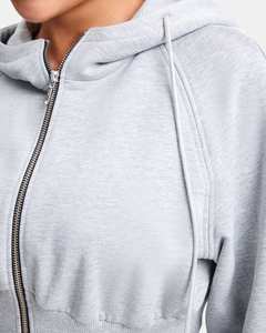Sweat à capuche zippé pour femme 2022 de haute qualité, en polaire et élasthanne/polyester, coupe régulière, coupe-vent, séchage rapide, respirant, doublé, idéal pour l'hiver - Product Image 4