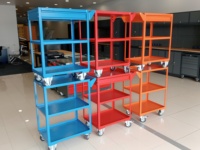 Armoire à outils en métal pour atelier/garage Bodur BD364472, chariot à outils, chariot à outils à 3 étagères, OEM/ODM/OBM personnalisable, peinture électrostatique en poudre