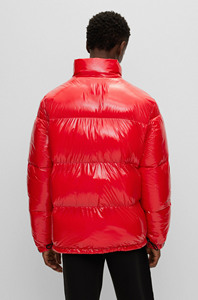 Veste matelassée pour homme, style unique, couleur brillante, imperméable, coupe-vent, fermeture éclair, poche latérale, coupe ample, vêtements de rue - Product Image 6