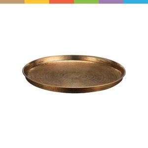 Plateau de service en aluminium martelé fait main, moderne et luxueux, idéal pour les mariages, les noix, les fruits, les collations, les desserts, pour l'utilisation pendant le Ramadan - Product Image 3