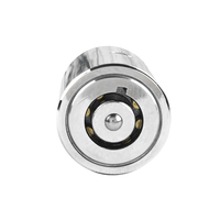 Cylindres de serrure tubulaire à poussoir en alliage de zinc de qualité supérieure, sécurisés, conviviaux, serrures ABA, finition chromée, 2 clés, 60 mm, personnalisables pour