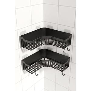 Banyor Polished Eco-Friendly Adhesive European Design Custom Size Bathroom Corner Shelf - <b>Wall</b> <b>Mounted</b> <b>Shower</b> Organizer - Product Image 4