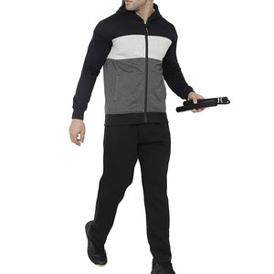 Survêtement en molleton pour hommes, Design personnalisé, fermeture éclair, pantalon ajusté, vente en gros - Product Image 5