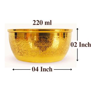 Bol en laiton de style antique fait à la main pour la décoration de maison et de mariage pour la table à manger et la cuisine pour les cadeaux - Product Image 4