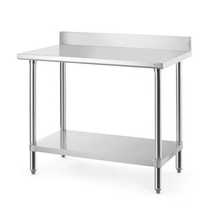 Tavolo da Lavoro Economico per Cucina con Alzatina 1000x600x(H)950mm - Product Image 1