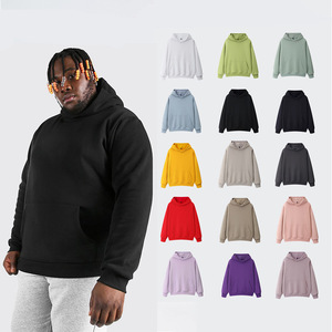 Sudadera con capucha de gran tamaño con logotipo personalizado Sudaderas con capucha de talla grande lisas en blanco Sudaderas con capucha de gran tamaño sin cordón para hombres - Product Image 1