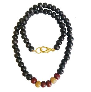 Perles en bois de rose naturel Perles de mala Collier en corne de buffle naturelle Fait à la main Produit indien - Product Image 1