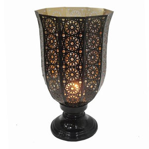 Beautiful Handcrafted Decorative Design Black Metal Tabletop Hurri'cane for Home Decor <b>Table</b> Decor - Product Image 1