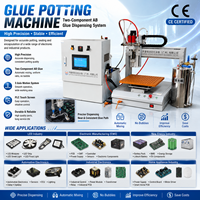 Mini Máquina Dispensadora de Pegamento AB de Dos Componentes Totalmente Automática para Escritorio, Equipo de Dispensación de Resina Epoxi y Pegamento PU con Certificación CE