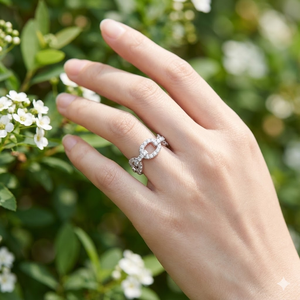 Bague de fiançailles en or blanc massif 18 carats de haute qualité avec diamants véritables, sertie pavé torsadé, style classique, pour anniversaire de mariage - Product Image 2