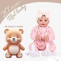 Poupées Reborn Babeside 17 pouces Sunny, poupée bébé fille entièrement en vinyle avec fonction de boisson et d'humidification, vente en gros d'usine, stock disponible