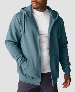 Sweat à capuche unisexe de haute qualité en gros personnalisé, lourd, fermeture éclair intégrale, vêtements de sport et décontractés de qualité supérieure, coupe moderne, streetwear - Product Image 3