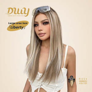 Liberty-DWY 136 Glueless Synthetic <b>Wig</b> Long-Length Straight with Free Part Transparent Lace Front Lace Front Free Part Long- - Product Image 1