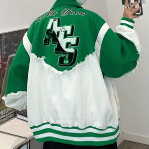 Veste universitaire matelassée patchwork sur mesure OEM ODM, coupe ample, décontractée, vêtements de travail, écologique, respirante, unisexe - Product Image 5