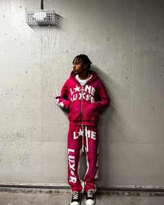 ชุดเสื้อมีฮู้ดแบบซิปสำหรับผู้ชายกางเกงวอร์มซิปแบบเต็มหน้ามีซิปติดซิปแบบปรับได้ - Product Image 2