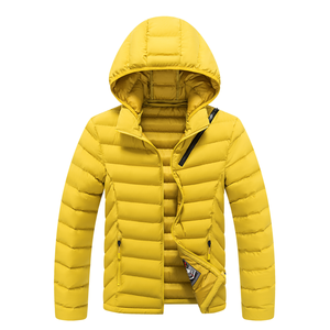 Custom Eco-Friendly Breathable Nylon Men's Winter <b>Hooded</b> <b>Jacket</b> <b>Padded</b> Waterproof WindStopper Quilted Zipper Plus Size Outdoor - Product Image 5