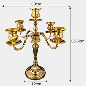 Bougeoir de qualité supérieure Candélabres à 5 bras conçus pour contenir cinq bougies Centre de table Table à manger Mariage ou décoration intérieure - Product Image 6