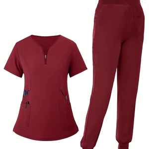 Ensemble de gommages médecin infirmière uniformes médicaux ensemble de jogger pour femmes accessoires d'hôpital vêtements de travail chirurgicaux pour salle d'opération - Product Image 1