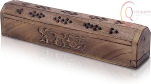 Artistic Wooden <b>Incense</b> Burner <b>Box</b> with Traditional Craft for Spiritual Practices - Product Image 6