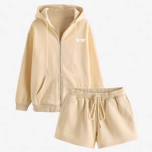 Offre Spéciale Plus Size Sports Workout Hoodie & Shorts Set Casual Imprimé Activewear pour l'été Parfaitement assorti Fitness Wear - Product Image 3