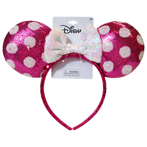 OEM/ODM Customizable Mickey Minnie <b>Mouse</b> Sequin Bow Headbands Polka Dots Hair Accessory Direct Factory Price - Product Image 1