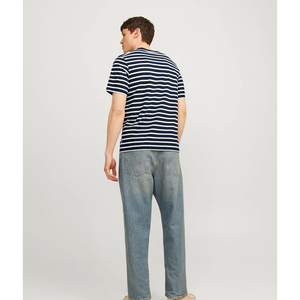 Camiseta Polo de Algodón para Hombre, Nueva Moda 2026, Camiseta de Manga Corta a Rayas, Camiseta Informal Cómoda de Manga Corta con Parches, OEM - Product Image 6