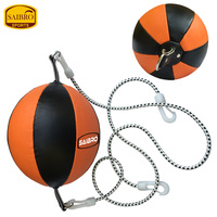 Ballon de boxe en PU sur mesure à prix abordable, rouge et noir, durable, rempli de sable, pour l'entraînement des adultes, ballon de boxe de haute qualité
