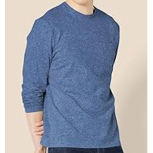 เสื้อยืดคอกลมแขนยาวทรงปกติสำหรับผู้ชาย ผ้าฝ้ายล้างแบบคลาสสิก สวมใส่สบาย ไม่ยับ ระบายอากาศได้ดี เหมาะสำหรับใส่ในชีวิตประจำวัน - Product Image 5