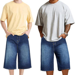 กางเกงขาสั้นผ้ายีนส์แบบสั่งทำสำหรับผู้ชายเสื้อผ้าแนวสตรีทผ้าคอตตอนระบายอากาศได้สำหรับฤดูร้อนติดป้ายยี่ห้อและโลโก้ได้ตามต้องการ - Product Image 6