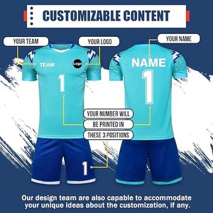 Maillot de football personnalisé pour enfants hommes femmes uniformes de football personnalisés pour garçons jeunes filles ensemble d'uniformes de football d'équipe - Product Image 6