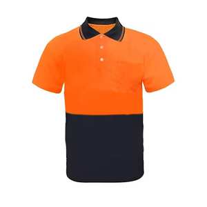 T-shirts de sécurité Polo réfléchissant haute visibilité avec poche Vêtements de travail respirants Logo personnalisable en polyester polos pour hommes - Product Image 1