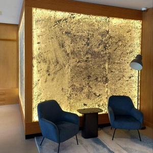 Placage en pierre flexible naturel passe-lumière feuille de placage translucide pour les hôtels et décoration murale de chambre à coucher - Product Image 1