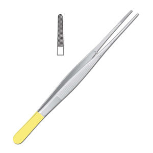 Pinzas de apósito Pinzas de disección de pulgar con punta dentada Herramientas quirúrgicas de acero inoxidable Fuente de alimentación manual - Product Image 1