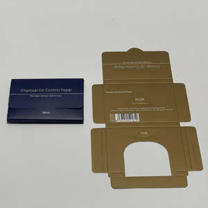 Usine directe pour l'emballage de papier absorbant l'huile |   Boîte pliante en carton pour papier absorbant pour le visage avec logo personnalisé imprimé - Product Image 2