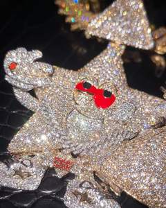 ปรับแต่ง OTF น้ําแข็งออกจริง Moissanite ผู้ชายจี้ฮิปฮอปอัญมณีเปิดออกจริง Moissanite ผู้ชายจี้ฮิปฮอป - Product Image 4