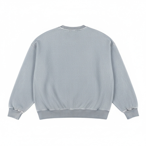 Sweat-shirt d'hiver personnalisé 2026, coupe classique, col rond, en molleton de coton délavé vintage, coupe-vent et respirant, modèle très demandé - Product Image 2