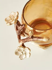 เชิงเทียนแก้วใสพร้อมลายใบไม้สำหรับตกแต่งบ้านหรือเทศกาลคริสต์มาส - Product Image 6