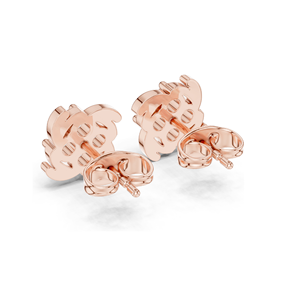 Boucles d'oreilles clous en or 18 carats, 14 carats, 10 carats et argent 925 avec diamants de laboratoire en grappe en spirale de 0,36 carats, clarté VVS-VS EF, rose, jaune, blanc - Product Image 2