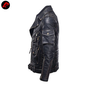 2023 New <b>Model</b> Wholesale Customized Leather Jacket Men <b>Motorbike</b> Jacket All Size Available - Product Image 4