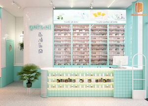 ตู้โชว์ชั้นนำของร้านขายยาในคลินิกแบบตะวันตกไฟ LED ปรับแต่งได้ตามต้องการ - Product Image 5