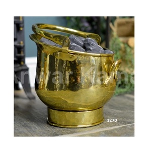 Cubo de carbón de Metal de Venta caliente con asa de transporte y Asa de soporte, accesorio para chimenea, tienda de troncos, soporte para encender - Product Image 2