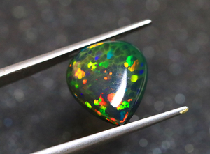 อัญมณีโอปอลสีดำทรงหลังเบี้ยทรงหลังเบี้ยทรงหลังเบี้ยลายรังผึ้งโอปอลทรงหลวมสีรุ้งอัญมณีโอปอลสีดำฉูดฉาด - Product Image 6