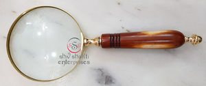 Brass Ring <b>Magnifying</b> <b>Glass</b> With Handmade Wooden Handle for Personal and Corporate Use Decorative Gift <b>Magnifier</b> - Product Image 3