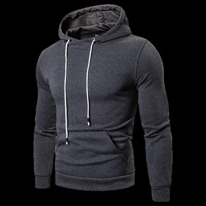 Pull en polyester et coton de haute qualité Sweats à capuche grande taille en coton Sweat à capuche solide avec logo personnalisé Sweats à capuche pour hommes - Product Image 3