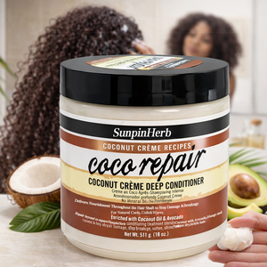 Acondicionador Hidratante Profundo con Coco para Cabello Afro, Repara el Daño y Humecta para el Cuidado del Cabello Rizado Natural - Product Image 1