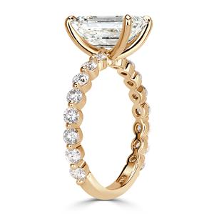 Bagues en diamant taille émeraude certifiées IGI GIA, cultivées en laboratoire, en or massif pur 10k/14k/18k, bijoux en gros pour femmes, cadeau - Product Image 3