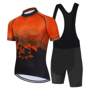 Ensemble d'uniformes de cyclisme pour hommes Ensemble de vêtements de sport au design personnalisé Cuissard et collant à bretelles respirant et à séchage rapide du Pakistan - Product Image 1