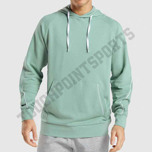 ขายส่งขนแกะสบายๆที่กำหนดเองเสื้อกันหนาวหมวกผู้ชายผ้าฝ้าย100% ว่างเปล่าเสื้อกันหนาวหมวก - Product Image 1