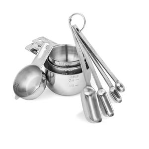 ชุดช้อนตวง4ชิ้นเครื่องมือโลหะในครัวชุดถ้วยตวงทรงรีทำจากสแตนเลส - Product Image 3